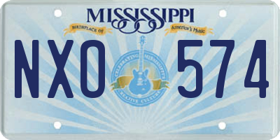 MS license plate NXO574