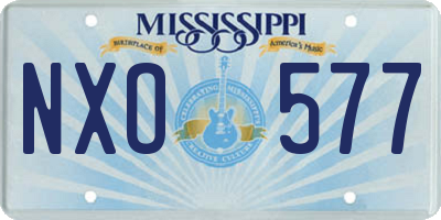 MS license plate NXO577