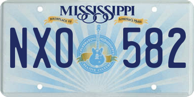 MS license plate NXO582