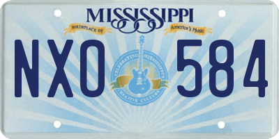 MS license plate NXO584