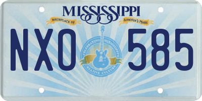 MS license plate NXO585