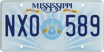 MS license plate NXO589