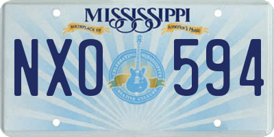 MS license plate NXO594