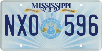 MS license plate NXO596