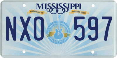 MS license plate NXO597