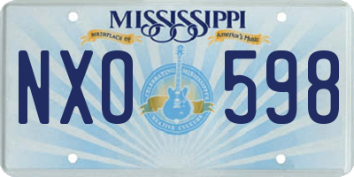 MS license plate NXO598