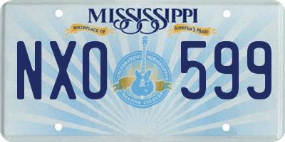 MS license plate NXO599