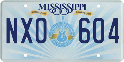 MS license plate NXO604