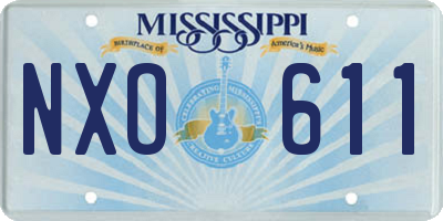MS license plate NXO611