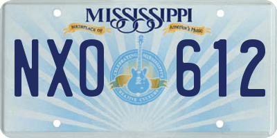 MS license plate NXO612