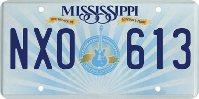 MS license plate NXO613