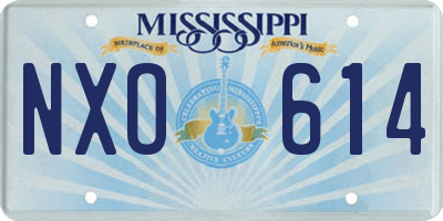 MS license plate NXO614