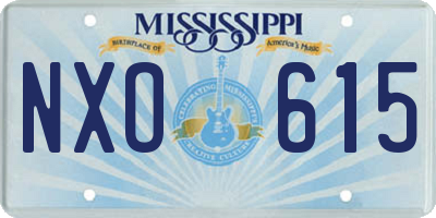 MS license plate NXO615