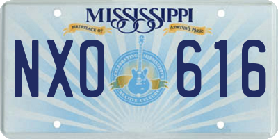 MS license plate NXO616