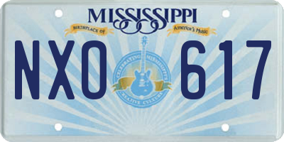 MS license plate NXO617