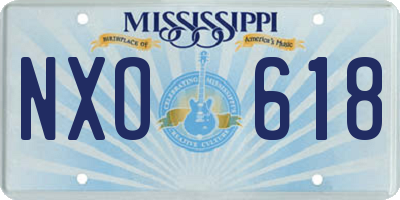 MS license plate NXO618