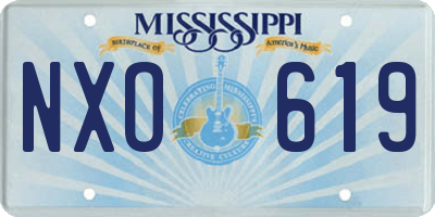 MS license plate NXO619