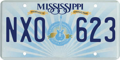 MS license plate NXO623