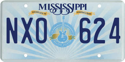 MS license plate NXO624