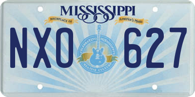 MS license plate NXO627