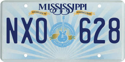 MS license plate NXO628