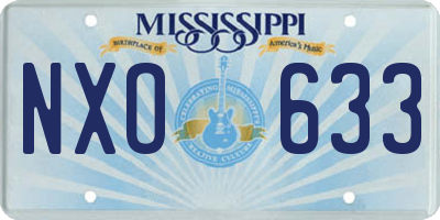 MS license plate NXO633