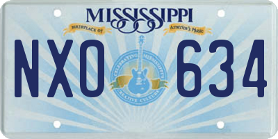 MS license plate NXO634
