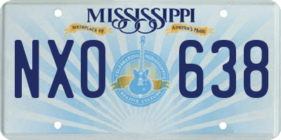 MS license plate NXO638