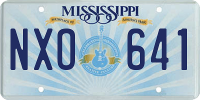 MS license plate NXO641