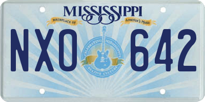MS license plate NXO642