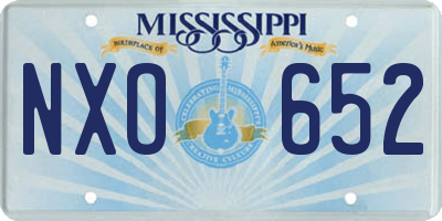 MS license plate NXO652