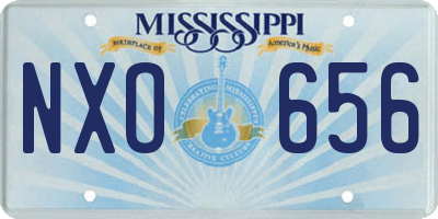 MS license plate NXO656