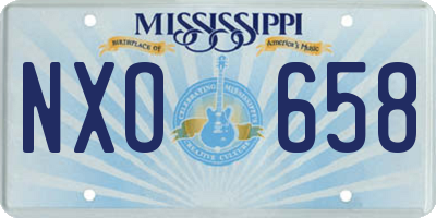 MS license plate NXO658