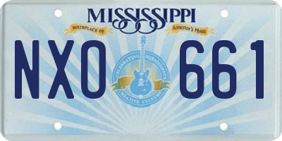 MS license plate NXO661