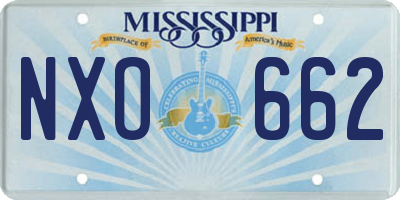 MS license plate NXO662