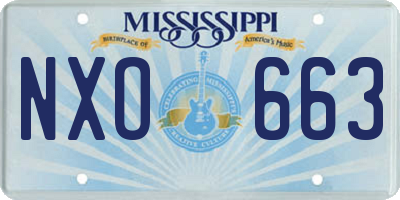 MS license plate NXO663