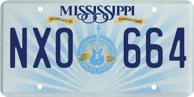 MS license plate NXO664