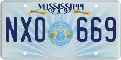 MS license plate NXO669