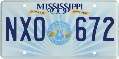 MS license plate NXO672