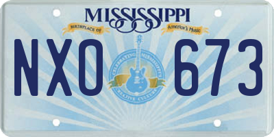 MS license plate NXO673