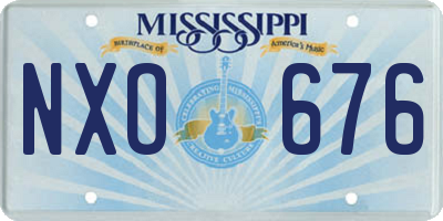 MS license plate NXO676