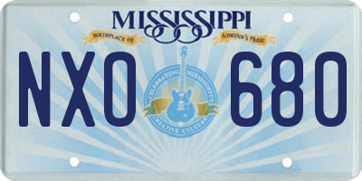 MS license plate NXO680