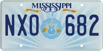 MS license plate NXO682