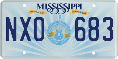 MS license plate NXO683