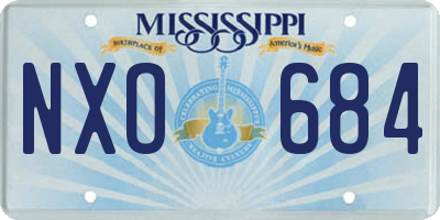 MS license plate NXO684