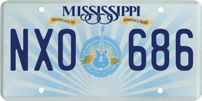 MS license plate NXO686