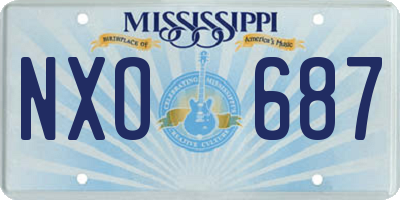 MS license plate NXO687