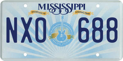 MS license plate NXO688
