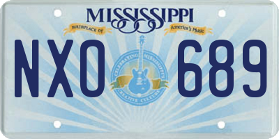 MS license plate NXO689