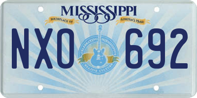 MS license plate NXO692
